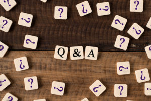 Scrabble tiles spelling Q & A