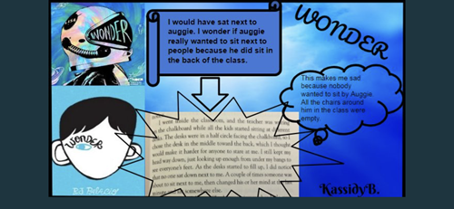 A student's book snap, which a teacher shared on Twitter.