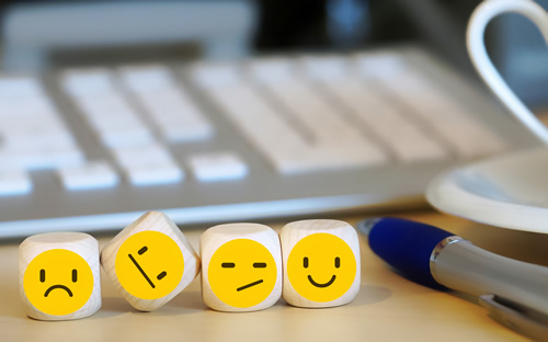 A keyboard with emoticons