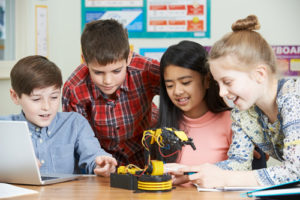 These students with robotics in the classroom demonstrate the importance of STEM resources.