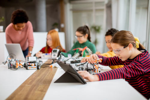 My robotics team is about half girls and half boys--gender equity has meant leading with intention because girls need more STEM role models.