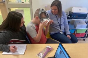The school is using VR to explore VR strategies in the world of SEL for students, and to build compassion and empathy among new staff.