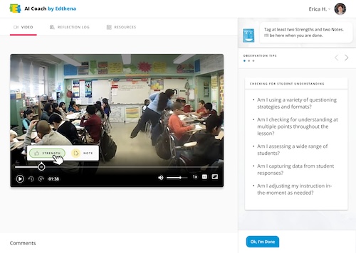 A computerized AI coaching support model lets pre-service teachers engage in scalable, self-guided reflection for teacher preparation.