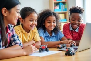 Interdisciplinary robotics lessons aligned to ISTE standards promote engagement, creativity, foundational literacy, and STEM across grades.