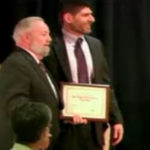 Editorial Director Gregg Downey of Teach Strats poses with Eric Conti, one of the 2010 TSSA winners.